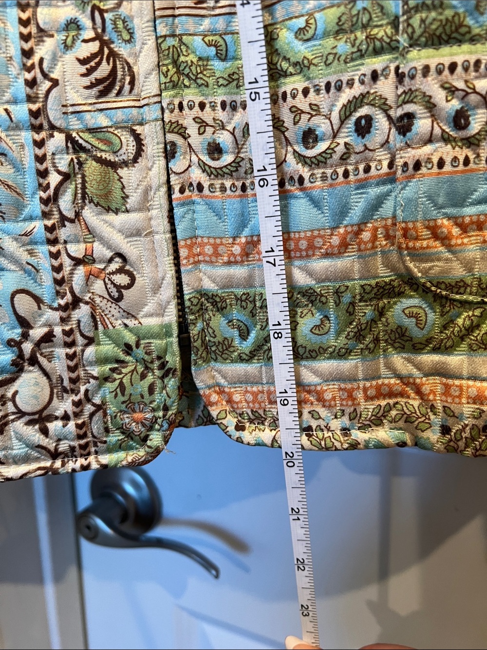 Quilted Patchwork Bomber Jacket in Multi Pastel — - Picture 9 of 10